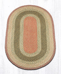 C-024 Olive, Burgundy and Gray Braided Rug