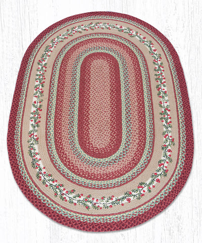 OP-390 Cranberries Oval Rug 4'x6' Oval