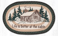 OP-597 Life Is Better At The Cabin Oval Rug