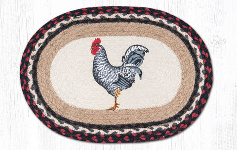 PM-OP-602 Black & White Rooster Placemat 13
