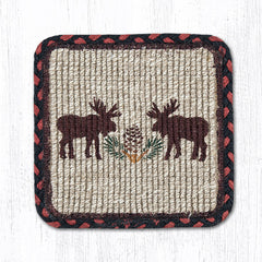 WW-019 Moose/Pinecone Wicker Weave Table Accents