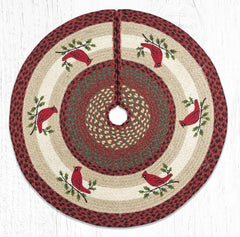 TSP-25 Holly Cardinal Printed Tree Skirt Round 30"x30"