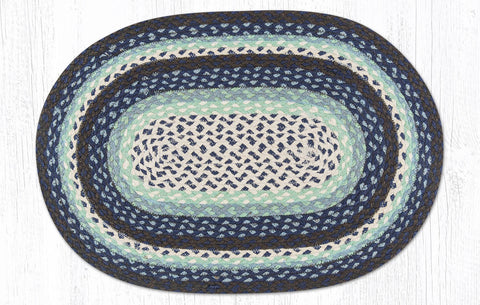 C-312 Blueberry and Cream Braided Rug 20