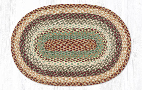 C-413 Buttermilk and Cranberry Braided Rug 20