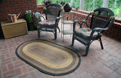 C-099 Brown, Black and Charcoal Braided Rug