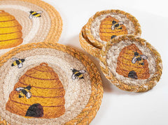CNB-9-101 Beehive Coasters In A Basket