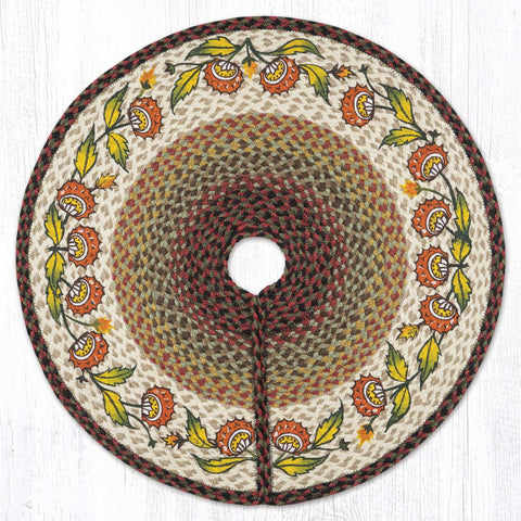 TSP-081 Holiday Floral Printed Tree Skirt Round 30