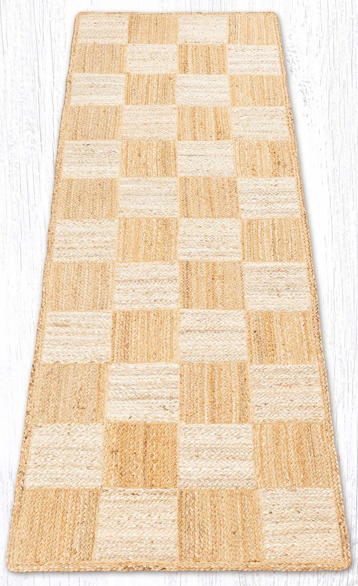 Natural White Tiles Rugs | The Braided Rug Place