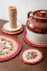 CNB-390 Cranberries Coasters In A Basket