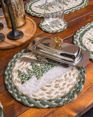 MSPR-419 Holiday Village Trees 10" Trivet