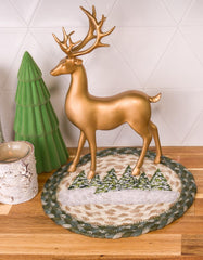 MSPR-419 Holiday Village Trees 10" Trivet