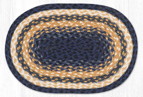 PM-079 Light Blue/Dark Blue/Mustard Jute Placemat