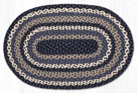 C-443 Blue/Gray/Ivory Braided Rug