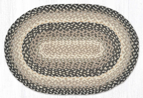 C-890 Gray/Sand/Ivory Braided Rug