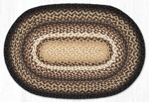 C-895 Brown/Tan/Ivory Braided Rug