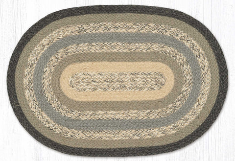 C-903 Charcoal/Gray/Ivory Braided Rug 20