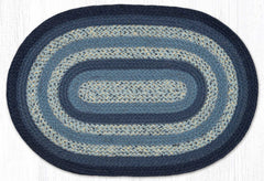 C-904 Navy/Mid-Blue/Ivory Braided Rug