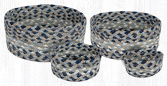 CB-005 Blue/Natural Braided Baskets