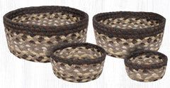 CB-017 Chocolate/Natural Braided Baskets