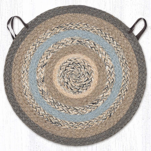 CH-903 Charcoal/Gray/Ivory Jute Chair Pad