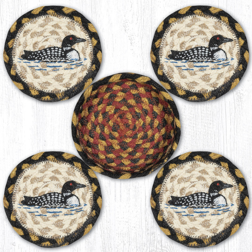 CNB-043 Loon Coasters In A Basket