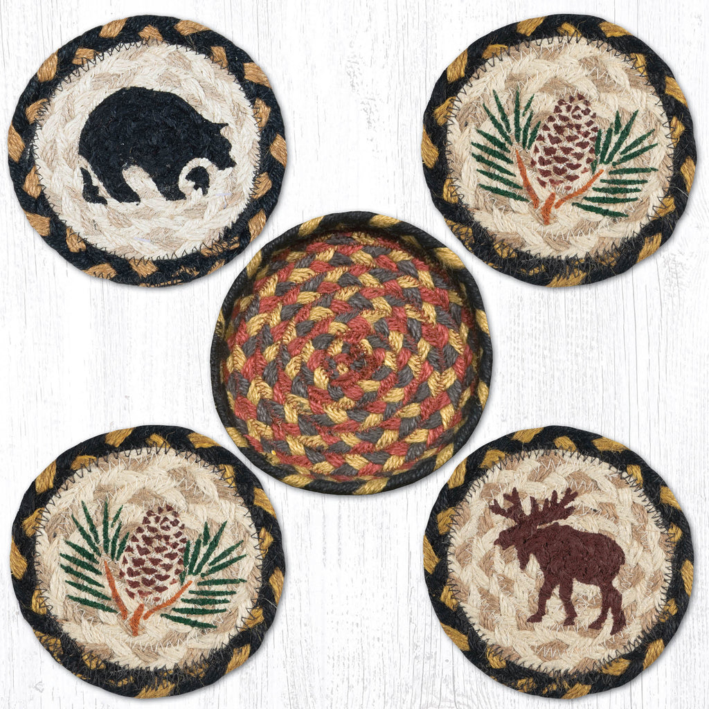 CNB-043 Wilderness Coasters In A Basket