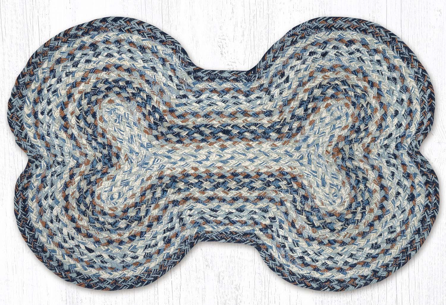 Dog Bone Rope Rug DB-9-119 Denim Dog Bone Rug | The Braided Rug Place