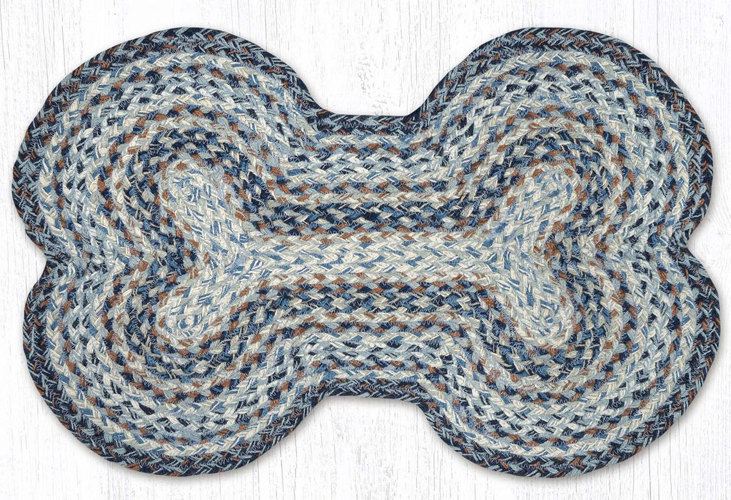 Dog Bone Rope Rug DB-9-119 Denim Dog Bone Rug | The Braided Rug Place