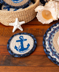 IC-443 Navy Anchor Individual Coaster