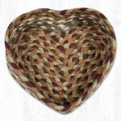 HB-413 Buttermilk/Cranberry Heart Shaped Basket