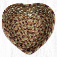 HB-413 Buttermilk/Cranberry Heart Shaped Basket