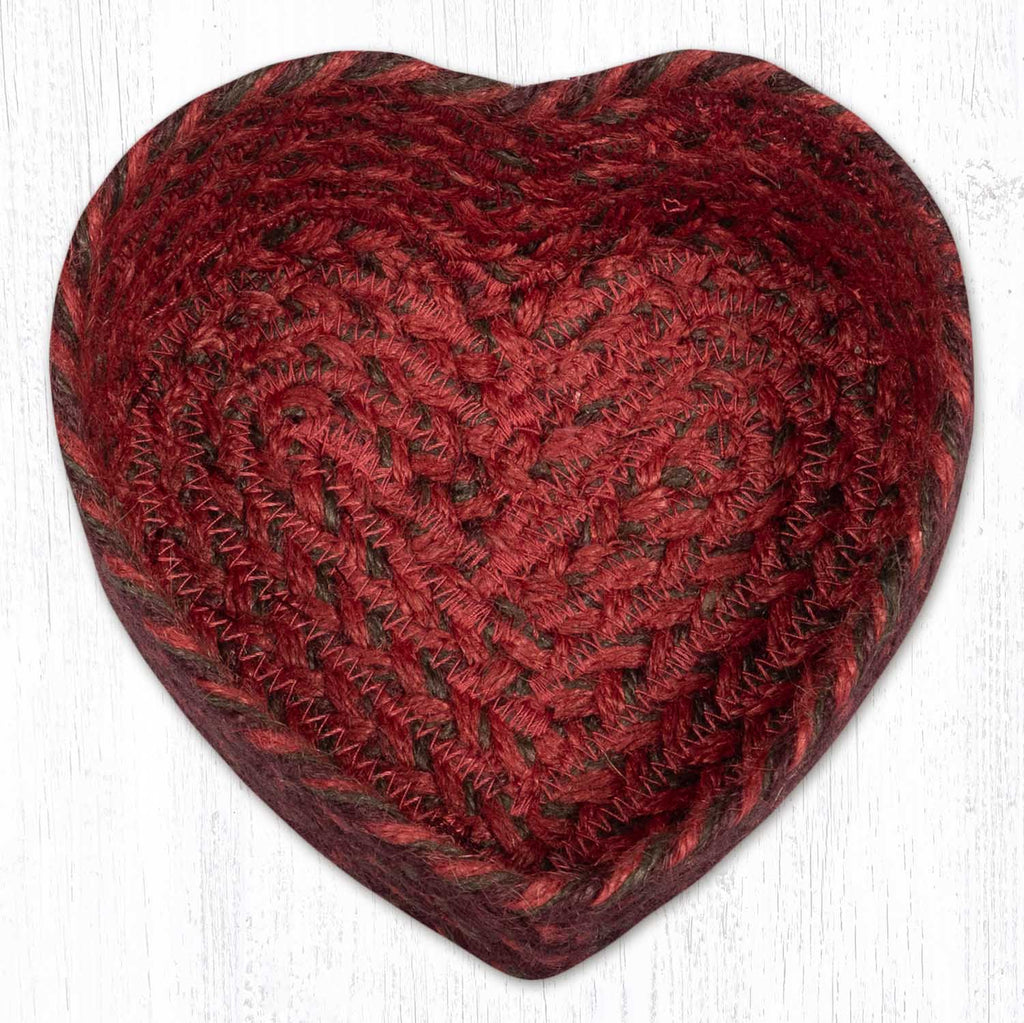 HB-9-908 Crimson Heart Shaped Basket