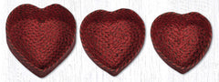 HB-9-908 Crimson Heart Shaped Basket