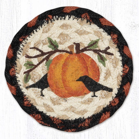 IC-222 Pumpkin Crow Individual Coaster