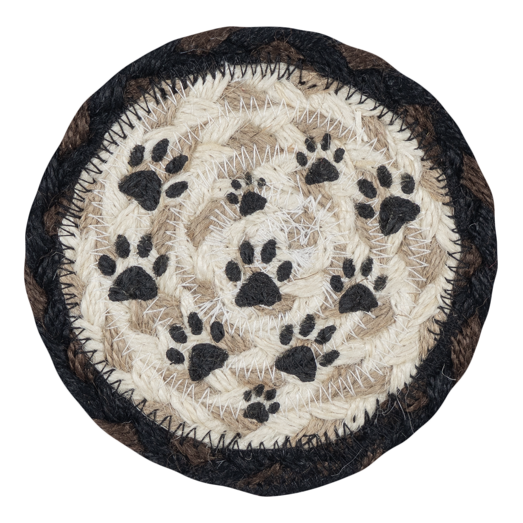 IC-313 Heart Paw Coaster 5" Round Coaster