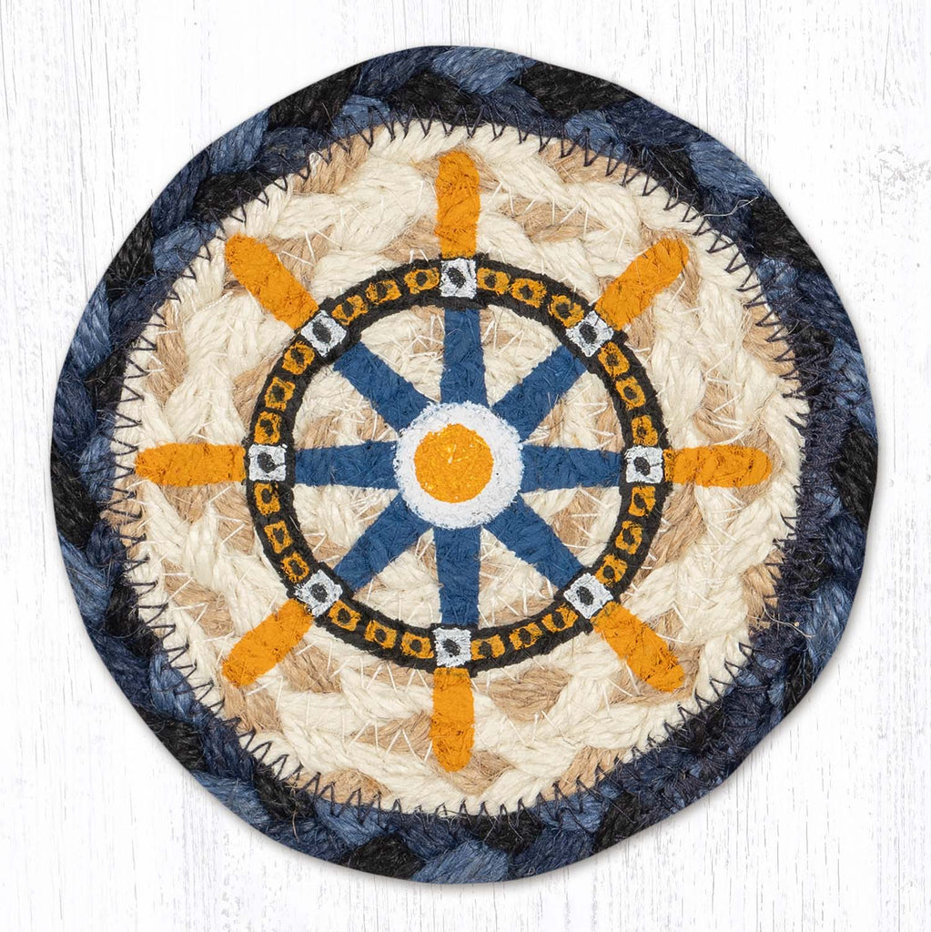 IC-443 Nautical Ship Wheel Individual Coaster