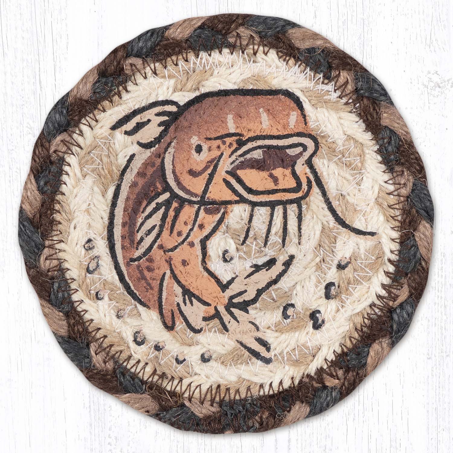 Catfish Rugs IC-895 Catfish Coaster | The Braided Rug Place