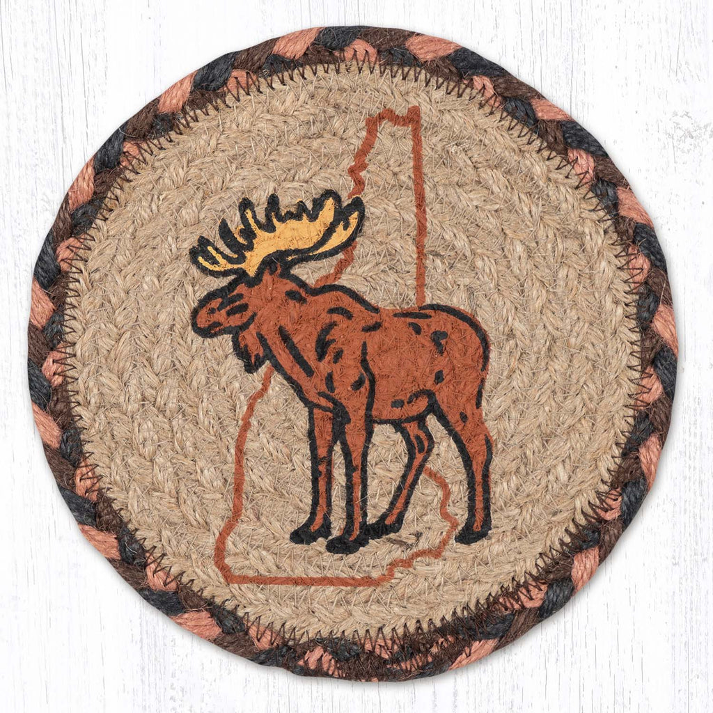 LC-012 NH State Moose Large Coaster
