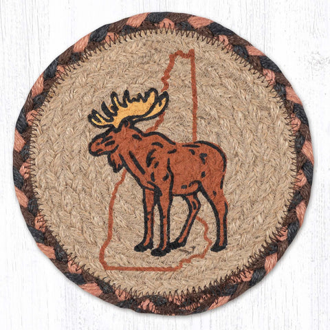 LC-012 NH State Moose Large Coaster
