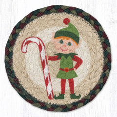 LC-508 Elf Candy Cane Large Coaster