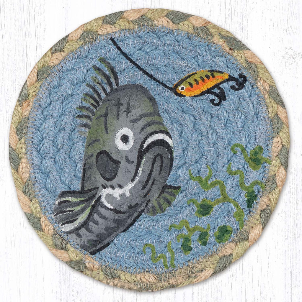 LC-933 Fish with Lure 4 Large Coaster