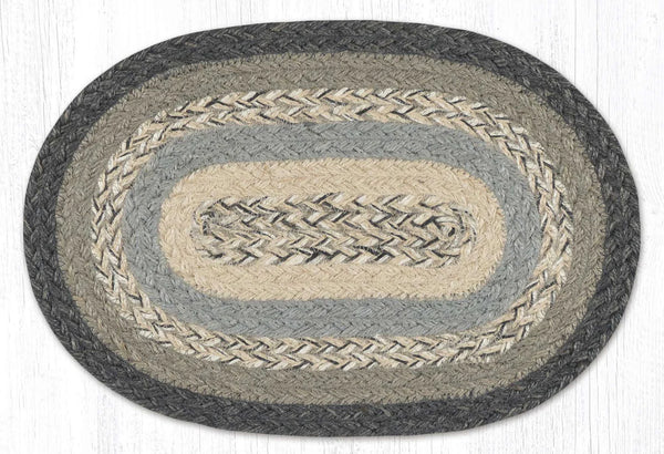 MS-903 Charcoal/Gray/Ivory Miniature Trivet | The Braided Rug Place