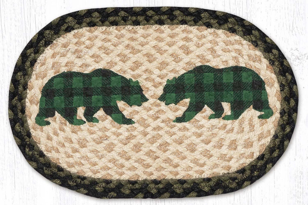 MSP-116 Green Plaid Bear Swatch 10"x15"