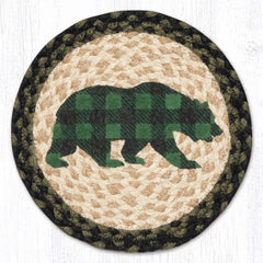 MSPR-116 Green Plaid Bear 10" Trivet