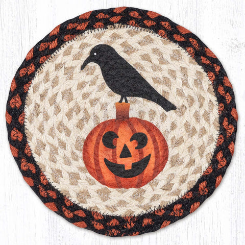 MSPR-590 Crow on Jack-O-Lantern Trivet
