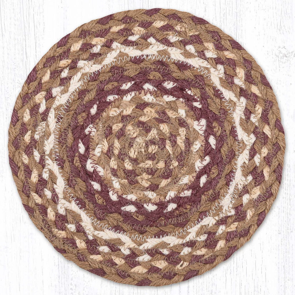 MS-910 Tan/Ivory/Burgundy Miniature Trivet