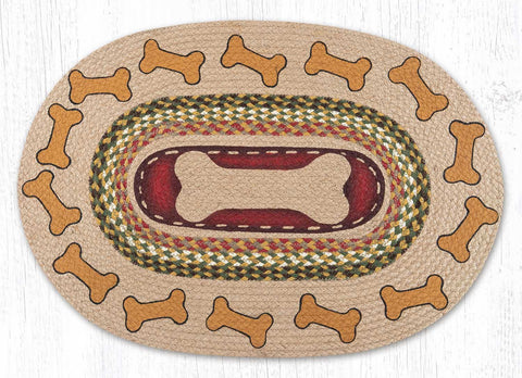 Dog Bone Rope Rug Pet Themed Rugs & Table Accents | The Braided Rug Place