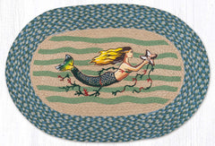 Mermaid rug made from braided jute - 20x30 size