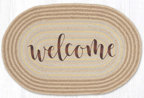 OP-916 Welcome Oval Rug