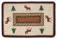 PP-319 Moose & Tree Oblong Print Rug